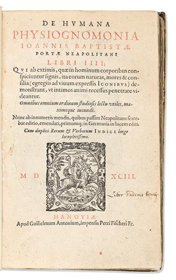 Della Porta, Giambattista (1535-1615) De Humana Physiognomonia Libri IIII.